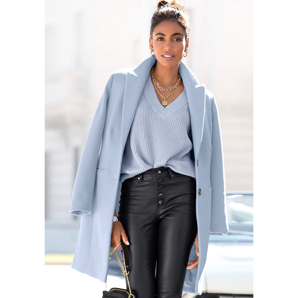 LASCANA Kurzmantel im klassischen Design Damenmantel Blazermantel casual-chic