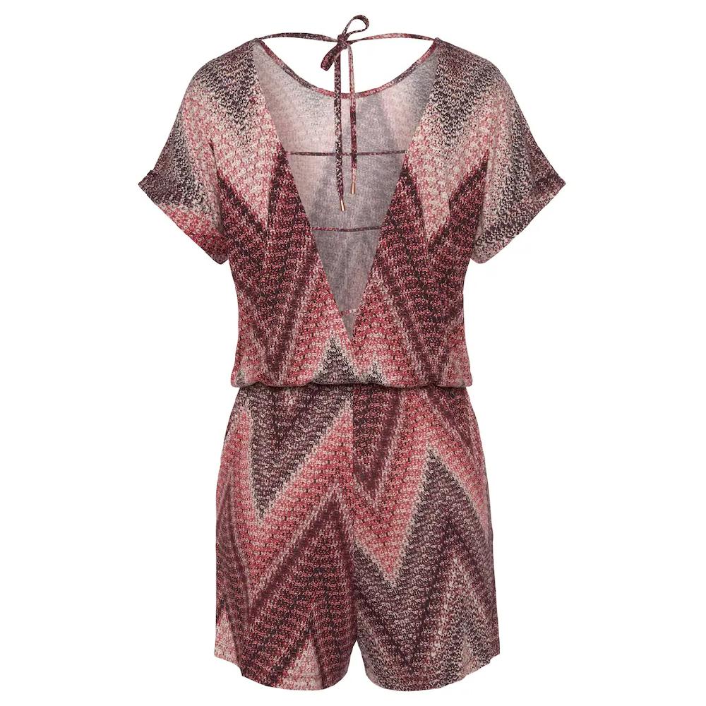 LASCANA Kurzoverall Mit Tiefem Rückenausschnitt Und Alloverprint Sommerlicher Jumpsuit