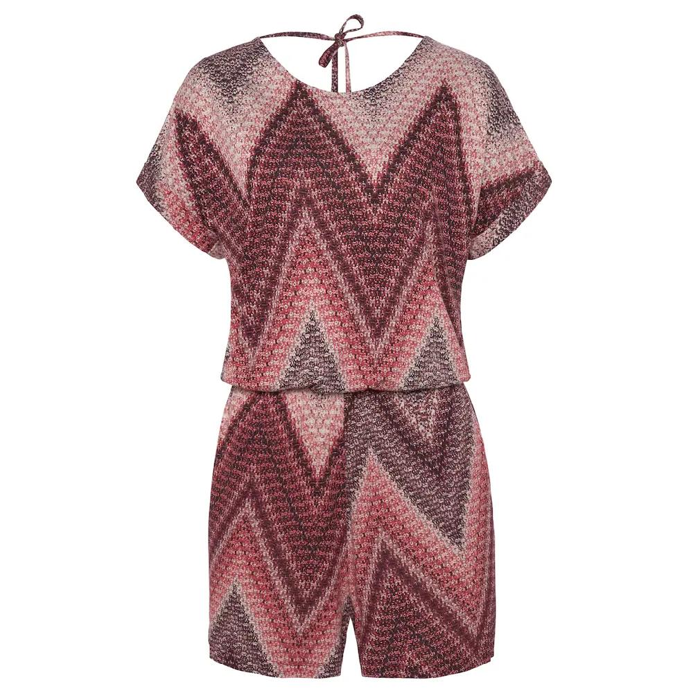 LASCANA Kurzoverall Mit Tiefem Rückenausschnitt Und Alloverprint Sommerlicher Jumpsuit