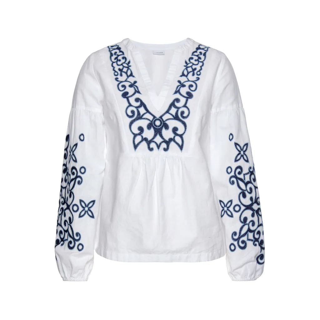 LASCANA Langarmbluse Mit Aufwendiger Stickerei Damenbluse Tunika