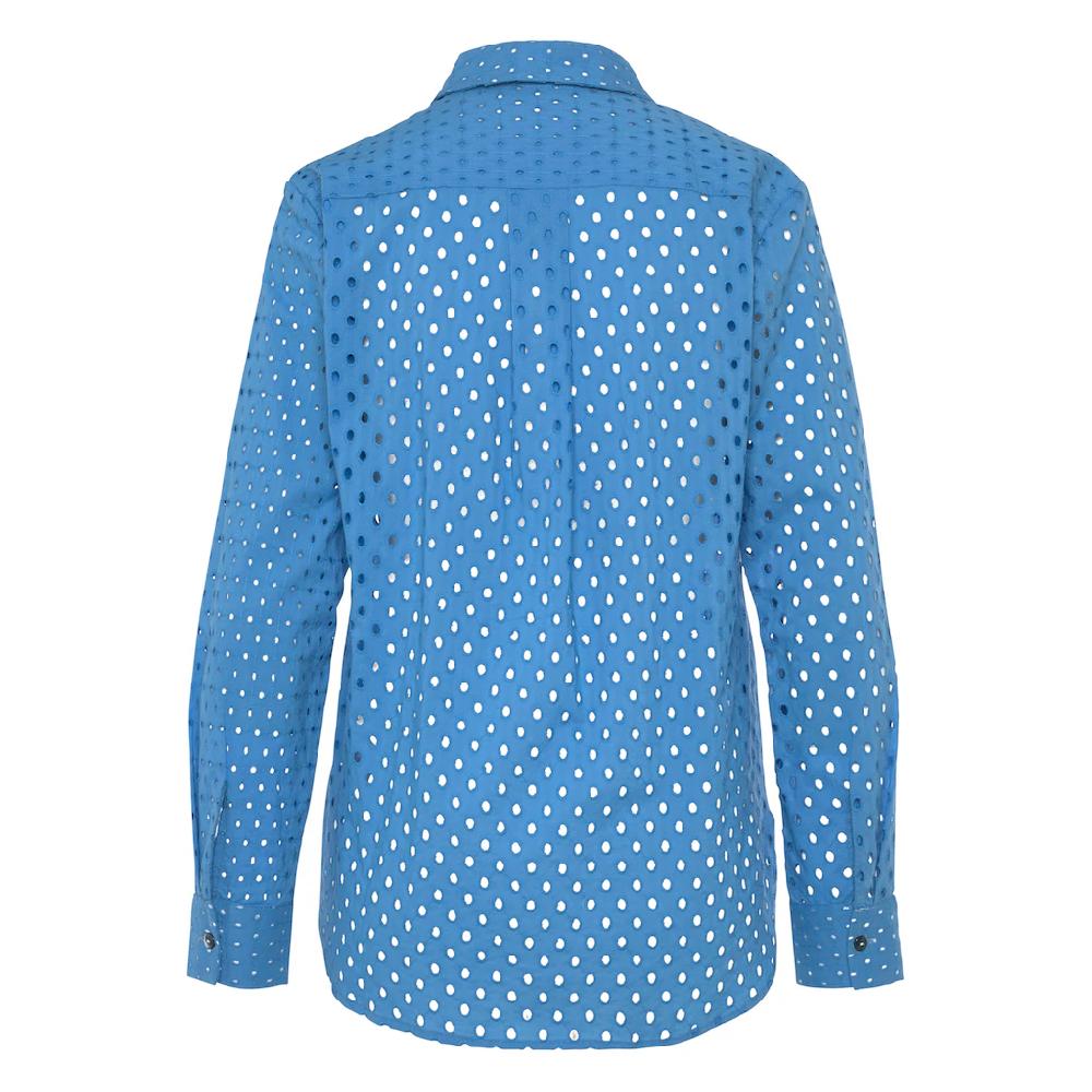 LASCANA Langarmbluse Mit Lochmuster Und Blusenkragen Damenbluse Casual-elegant