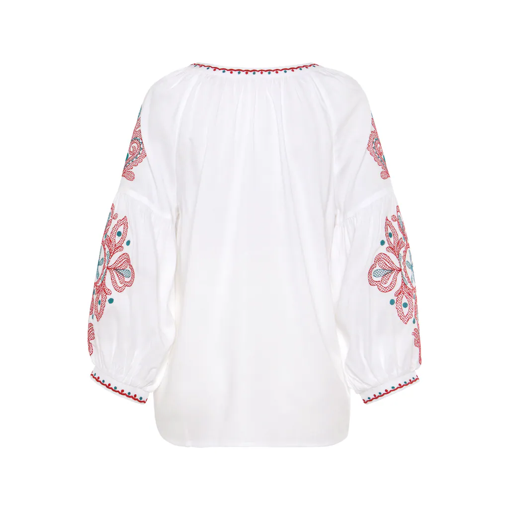 LASCANA Langarmbluse Mit Stickerei Damenbluse Tunika Boho-Style
