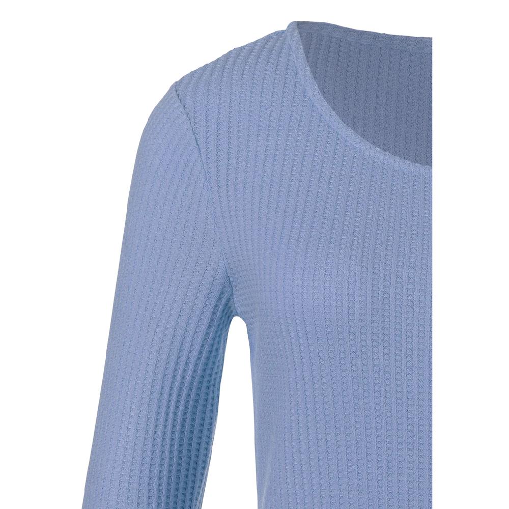 LASCANA Langarmshirt »in Modischer Piqué-Optik« Aus Pflegeleichter Qualität Mit Viskose