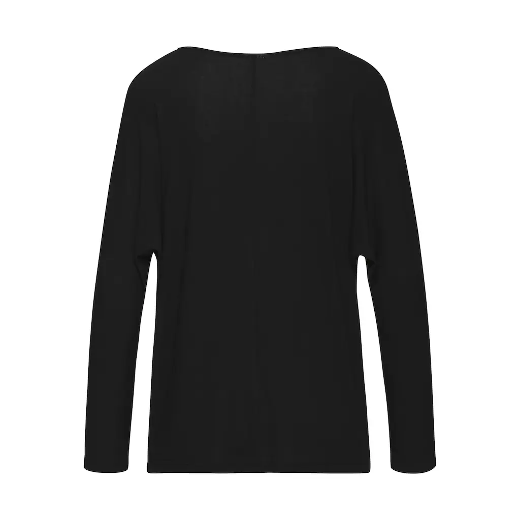 LASCANA Langarmshirt »mit Fledermausärmeln« Aus Weichem Viskose-Feinstrick