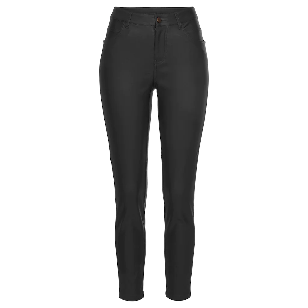 LASCANA Lederimitathose In Schmaler Passform Figurbetonte Jeggings Mit Stretchanteil
