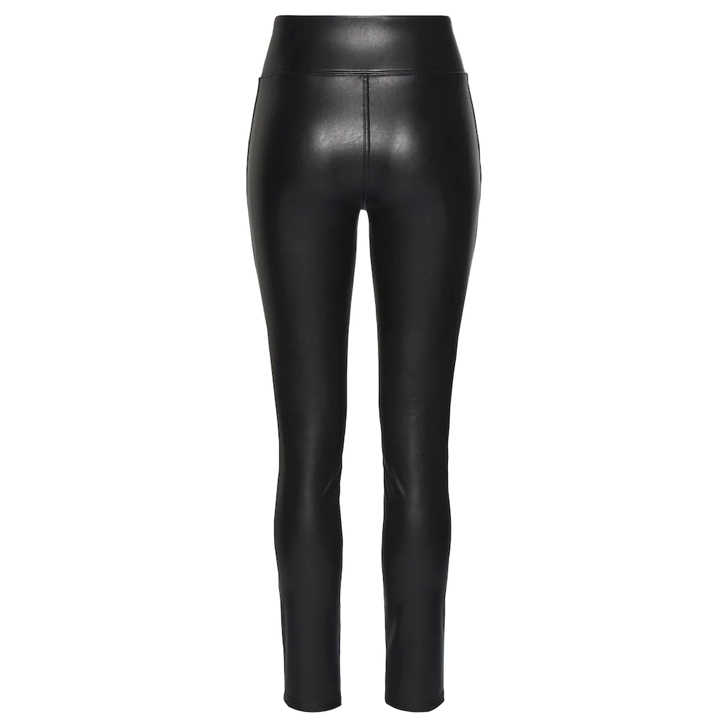 LASCANA Leggings In Lederoptik Mit Reißverschlüssen Loungewear