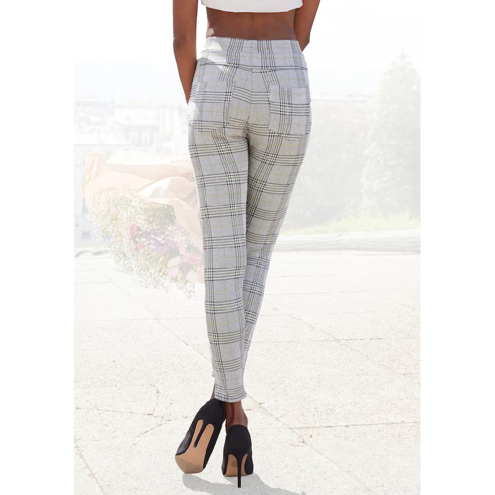 LASCANA Leggings mit Ajour Karomuster