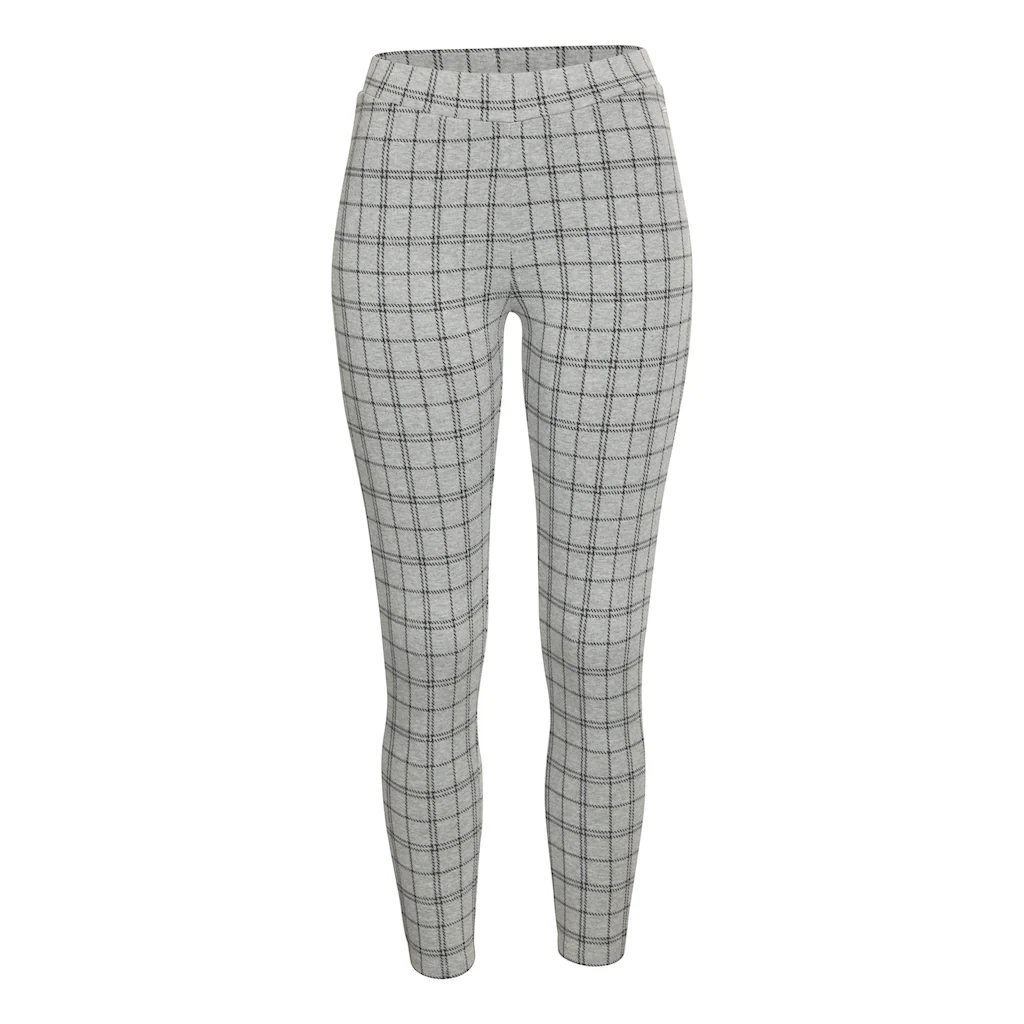 LASCANA Leggings Mit Eingestricktem Karomuster