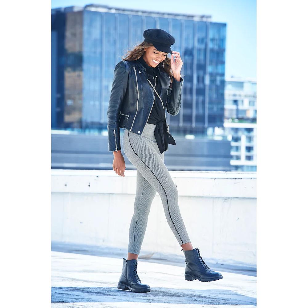 LASCANA Leggings Mit Pepita Muster