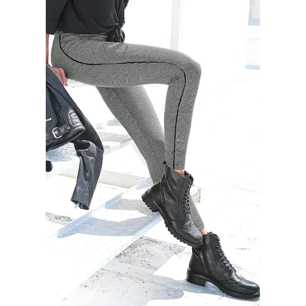 LASCANA Leggings mit Pepita Muster