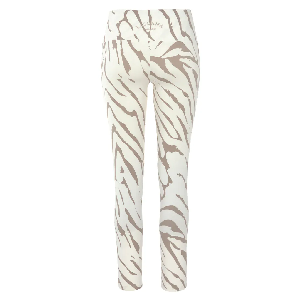 LASCANA Leggings Mit Zebramuster Und Breitem Bund Loungewear