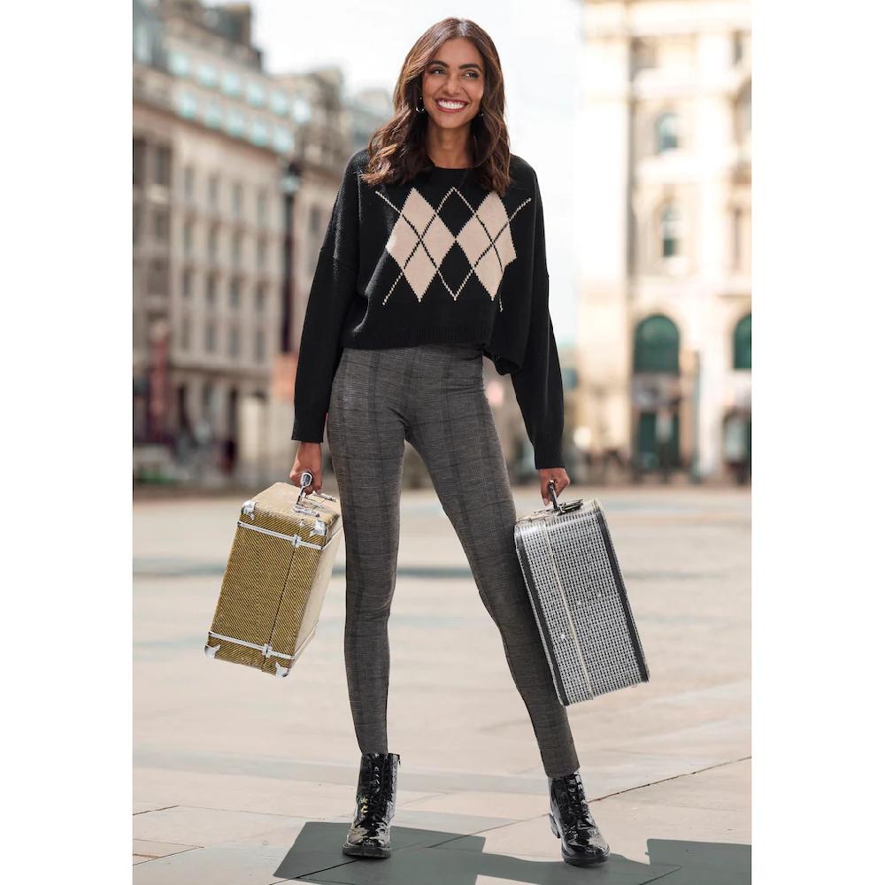 LASCANA Leggings Mit Zwei Gesäßtaschen Jeggings Elastisch
