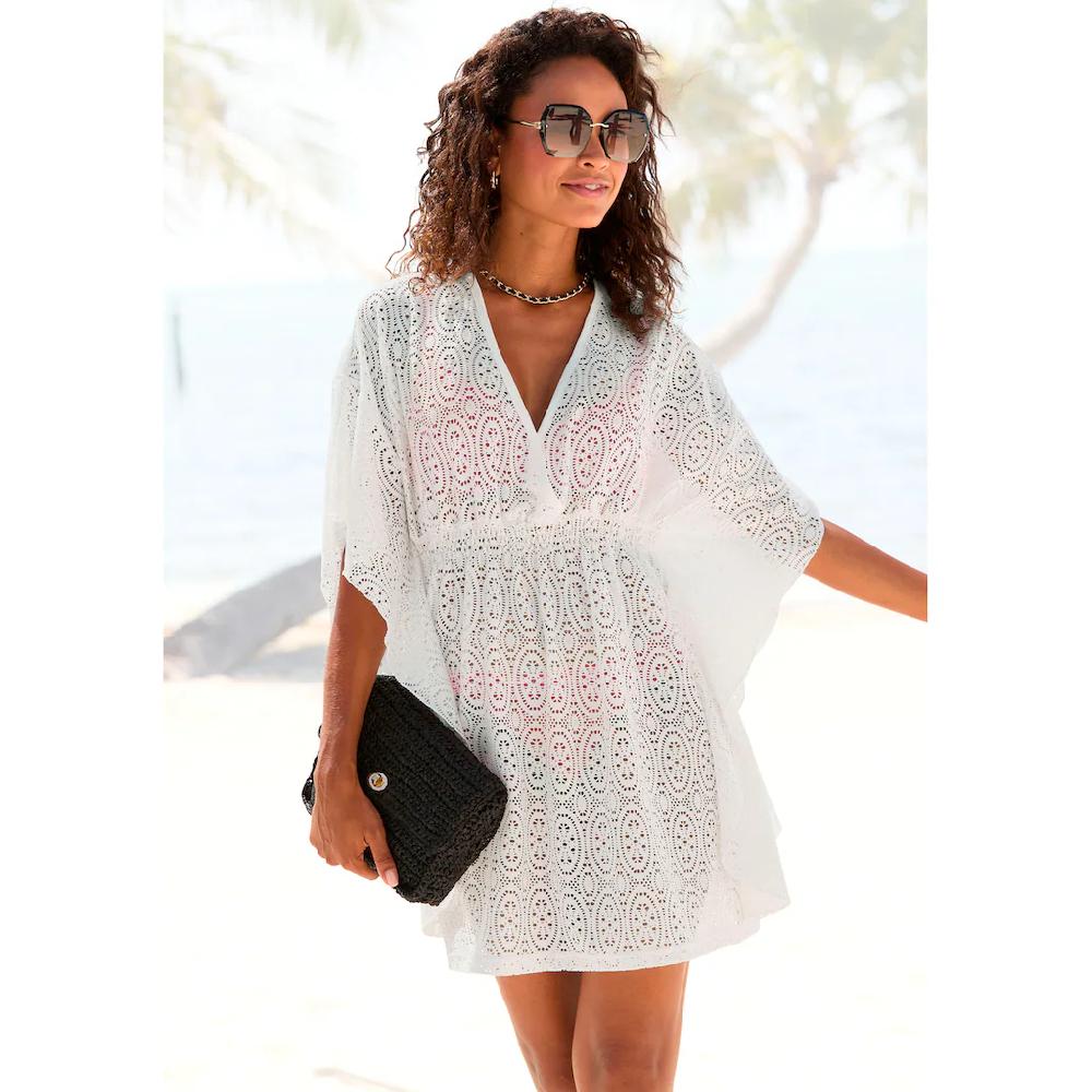 LASCANA Longbluse aus Lochspitze lockeres Blusenkleid Tunika