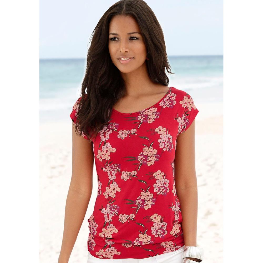 LASCANA Longshirt »mit breitem Bund« aus weichem Viskose-Stretch