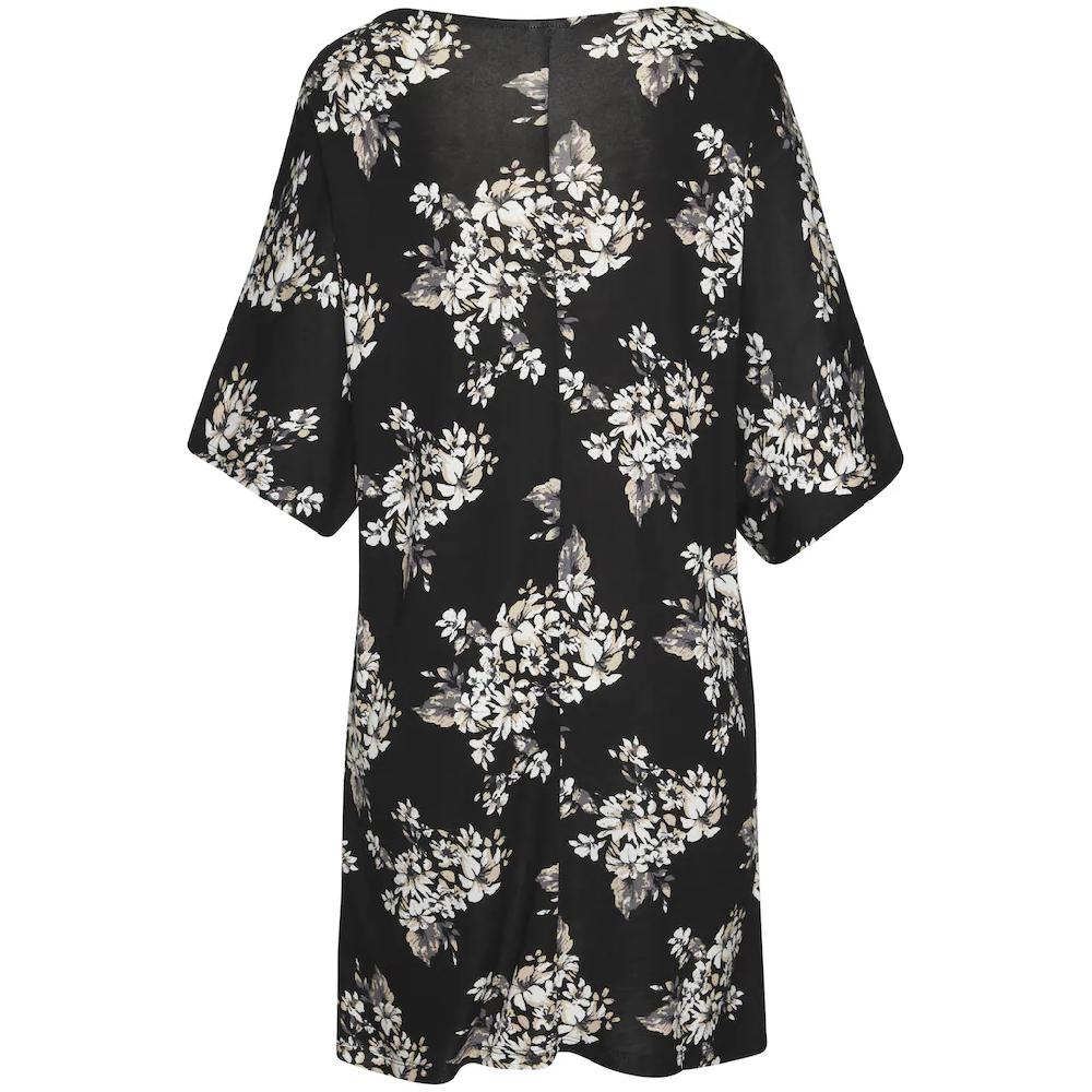 LASCANA Longshirt Mit Dezentem Blumendruck Shirtkleid Mit Weiten Ärmel
