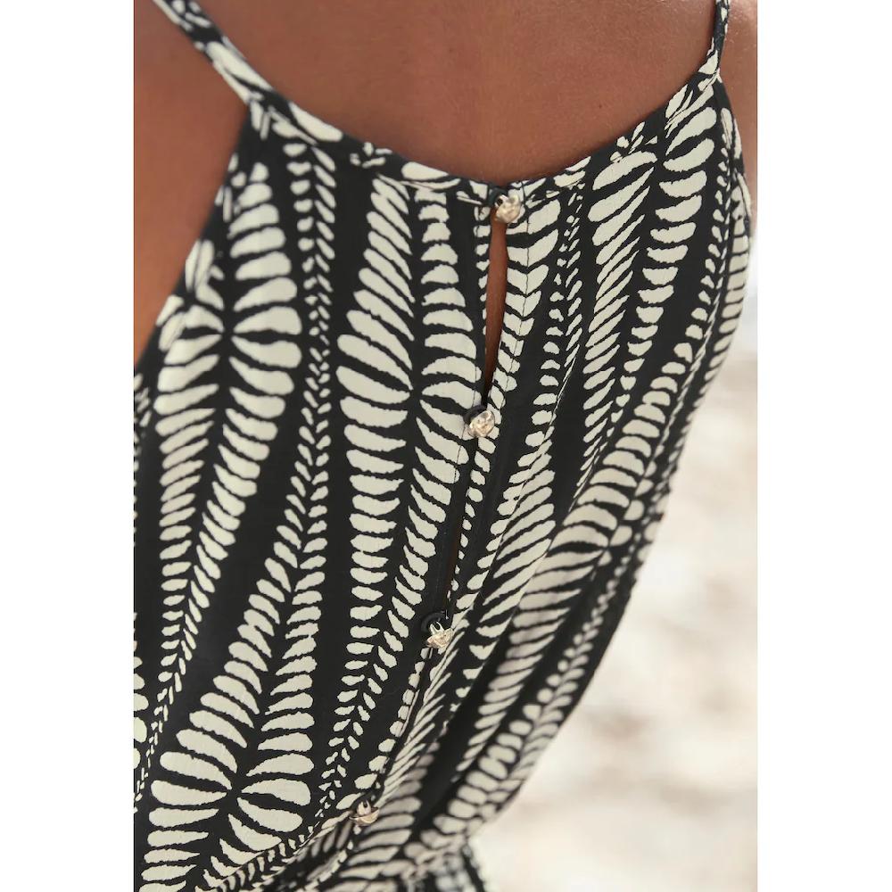 LASCANA Maxikleid Aus Gewebter Viskose Im Alloverprint Luftiges Sommerkleid