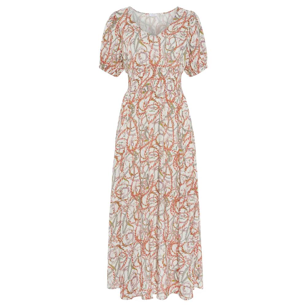 LASCANA Maxikleid Mit Alloverdruck Und V-Ausschnitt Sommerkleid Strandkleid