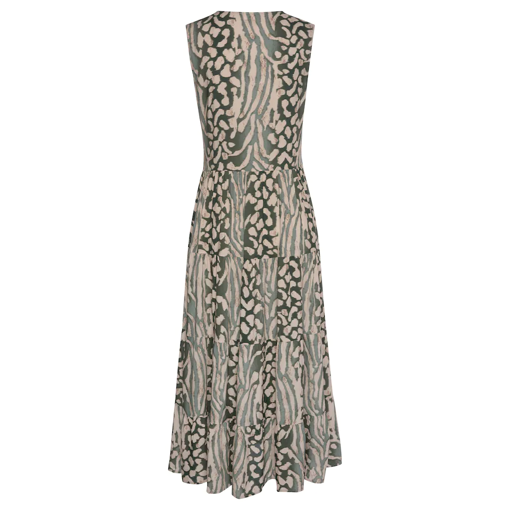 LASCANA Maxikleid Mit Animalprint Und Knopfleiste Sommerkleid Strandkleid