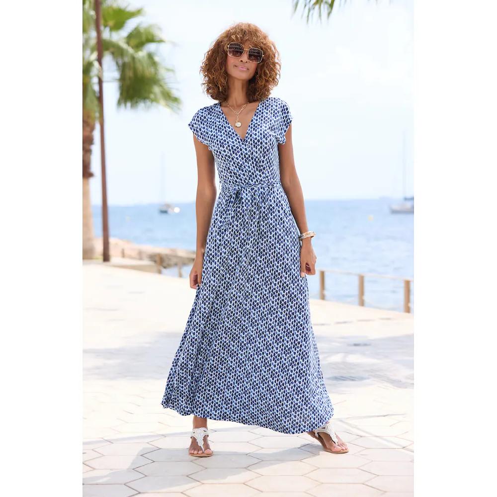 LASCANA Maxikleid mit Bindegürtel Sommerkleid Strandkleid bestellen