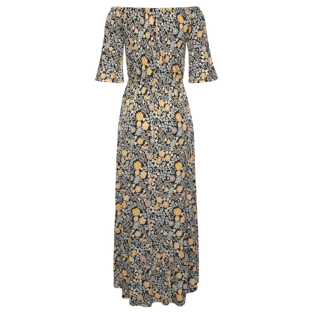 LASCANA Maxikleid Mit Blumendruck Und Carmenausschnitt Sommerkleid Strandkleid