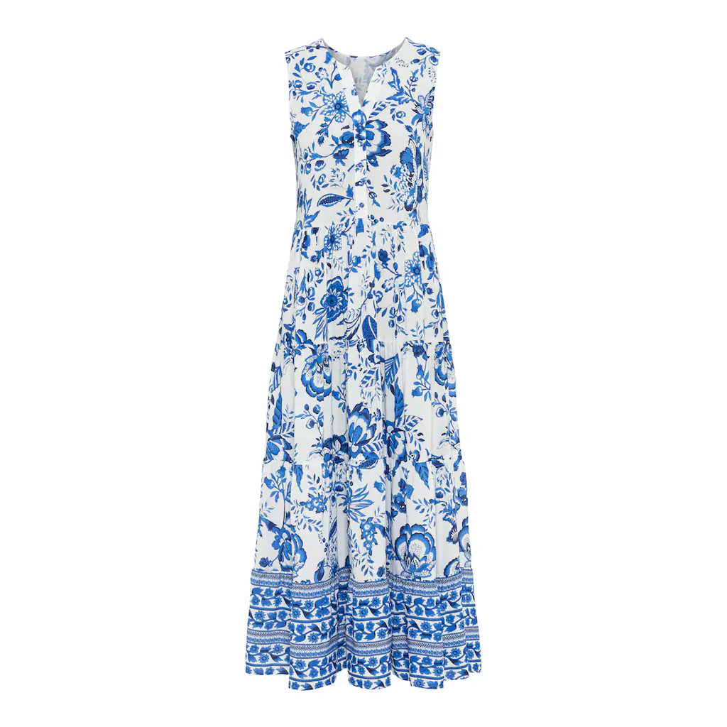 LASCANA Maxikleid mit Blumenprint und Knopfleiste Sommerkleid Strandkleid