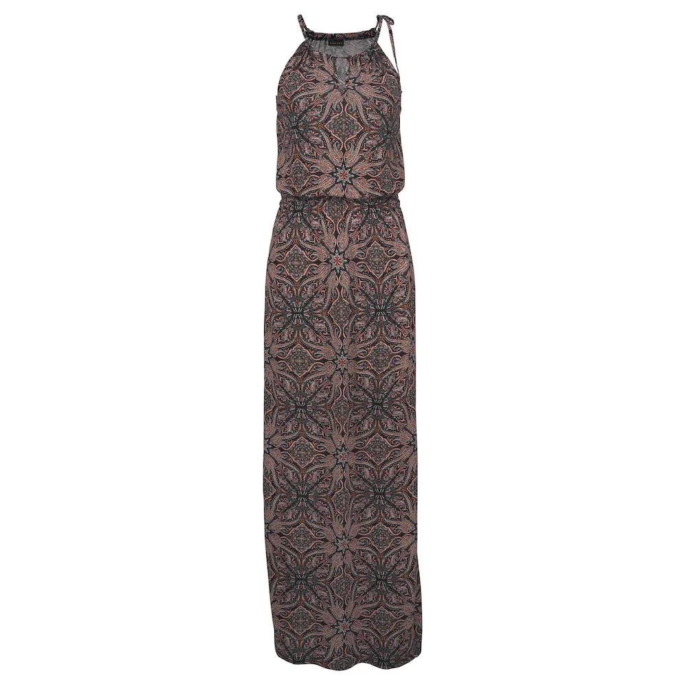 LASCANA Maxikleid Mit Modischem Ausschnitt Im Alloverdruck Sommerkleid Strandkleid