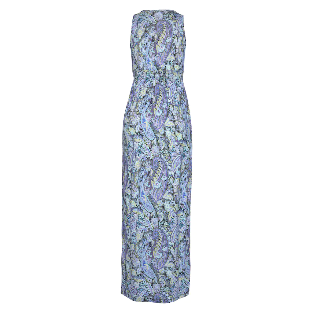 LASCANA Maxikleid Mit Paisleydruck Und Verstellbarem Ausschnitt Sommerkleid