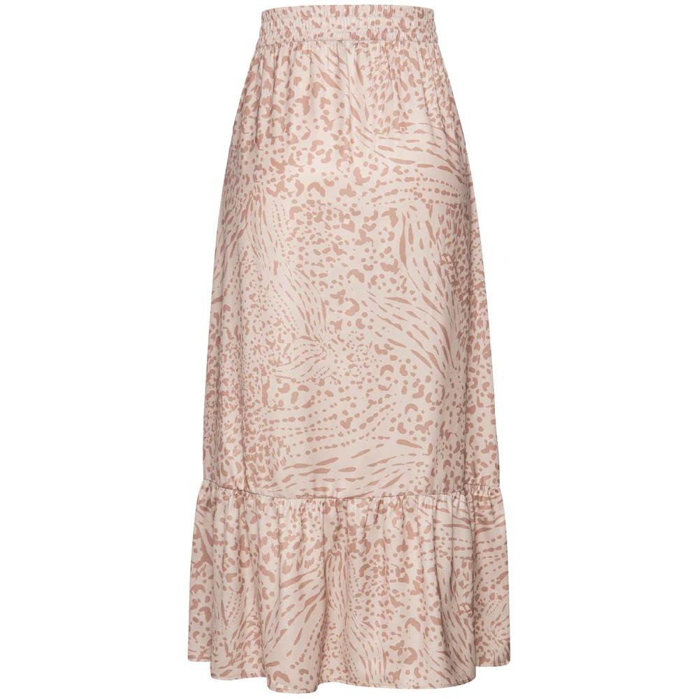 LASCANA Maxirock Mit Animaldruck Und Volant Am Saum Sommerlicher Rock Mit Gummizug