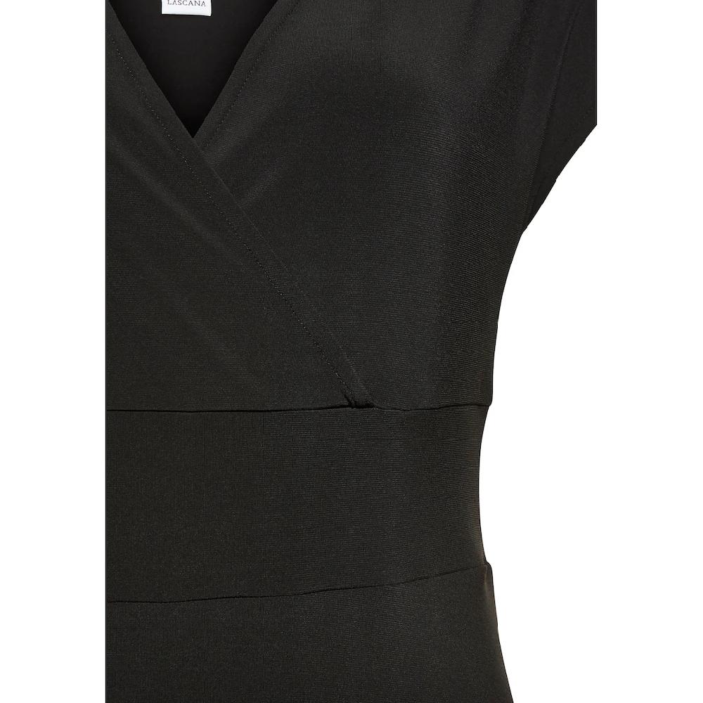 LASCANA Midikleid Aus Bügelfreier Ware Elegantes Sommerkleid Aus Jersey Strandkleid