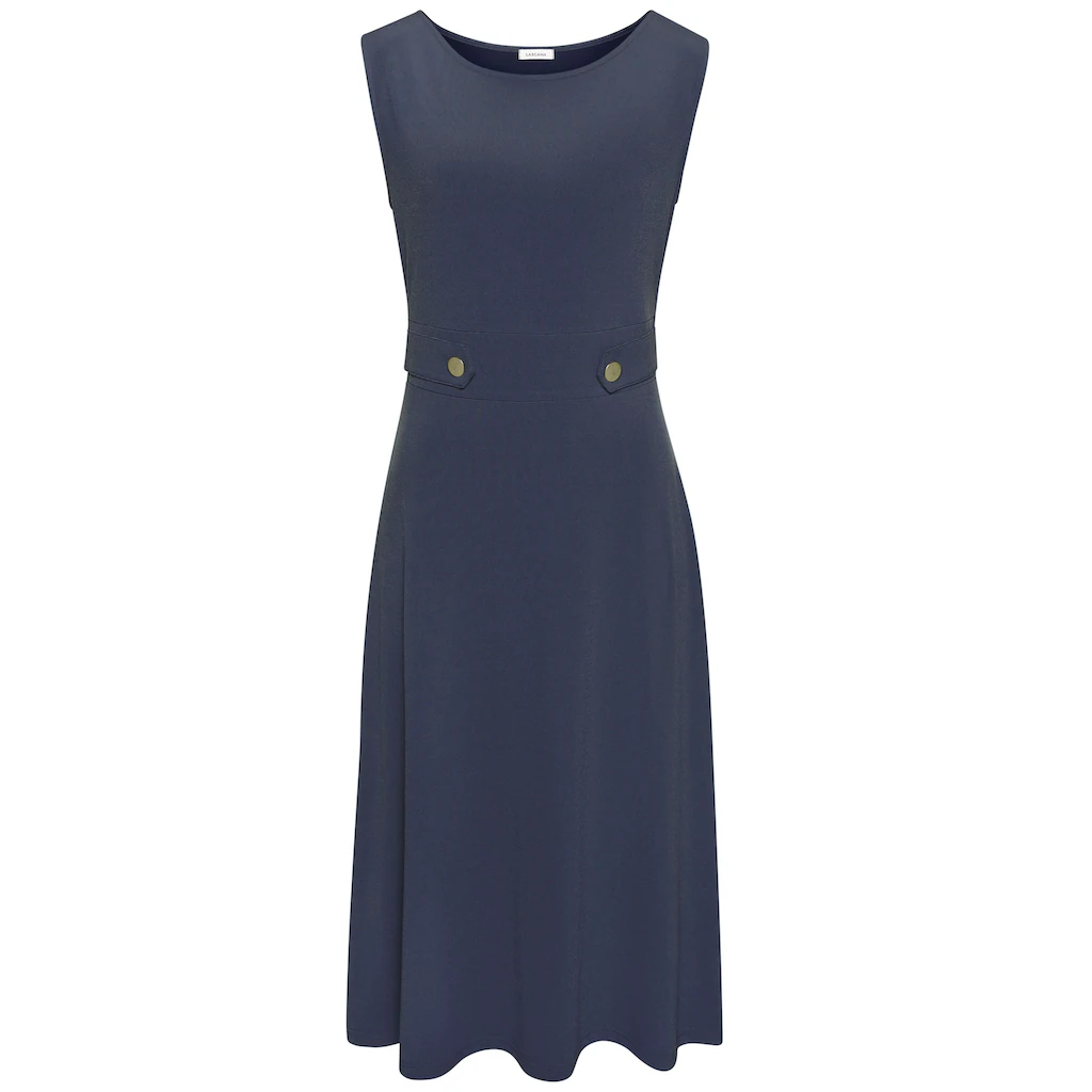 LASCANA Midikleid Mit Dekorativen Riegeln Und Goldenen Zierknöpfen Bügelfrei