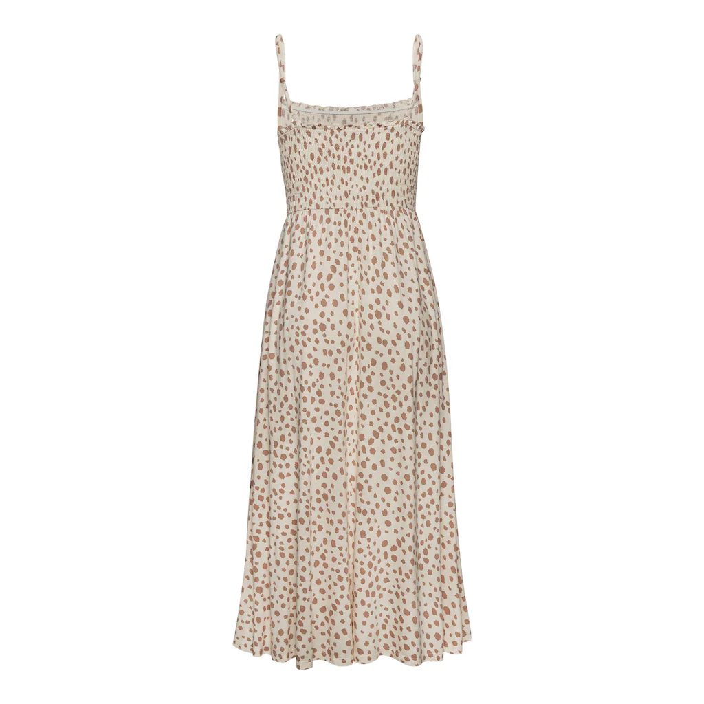 LASCANA Midikleid Mit Gesmoktem Oberteil Und Alloverprint Sommerkleid