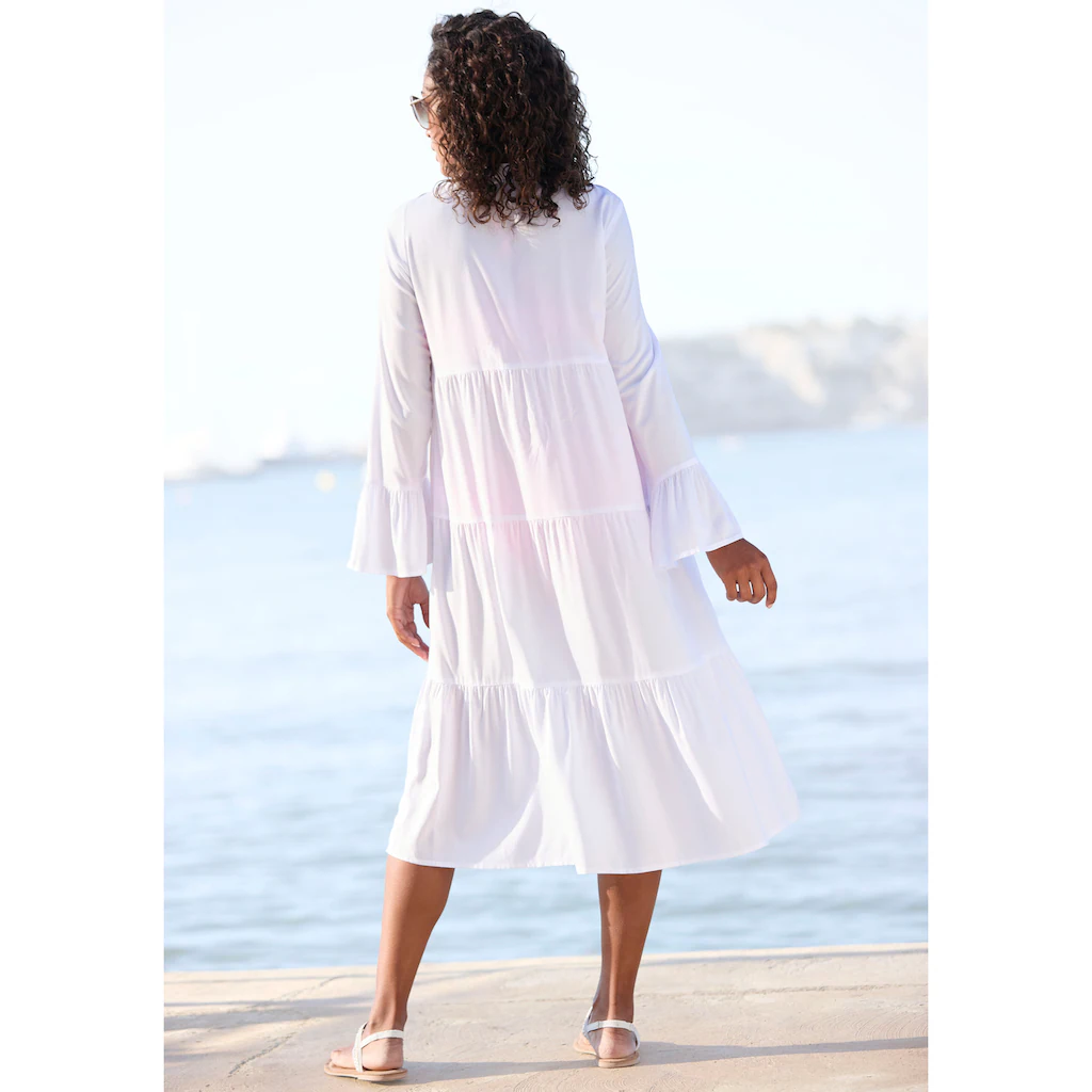 LASCANA Midikleid Mit Häkeleinsätzen