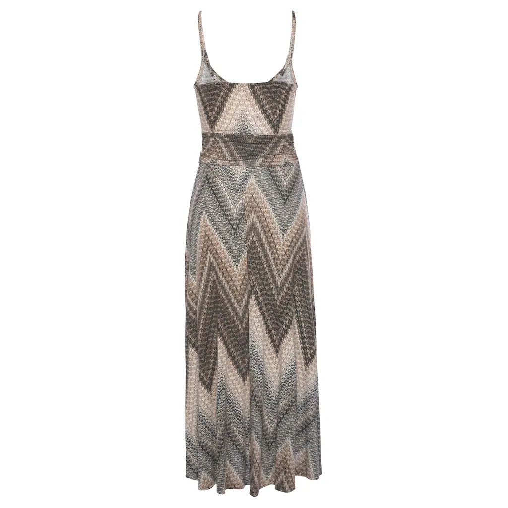 LASCANA Midikleid Mit Raffung In Der Taille Und Schlitz Sommerkleid Strandkleid