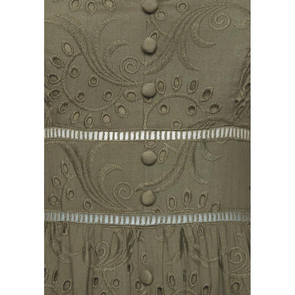 LASCANA Midikleid Mit Sommerlicher Lochstickerei