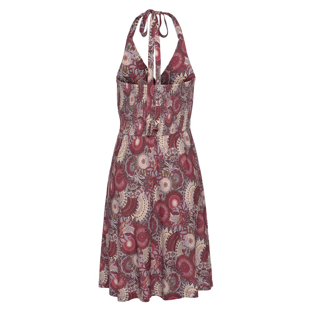 LASCANA Neckholderkleid Mit Alloverprint Und V-Ausschnitt Sommerkleid Strandkleid