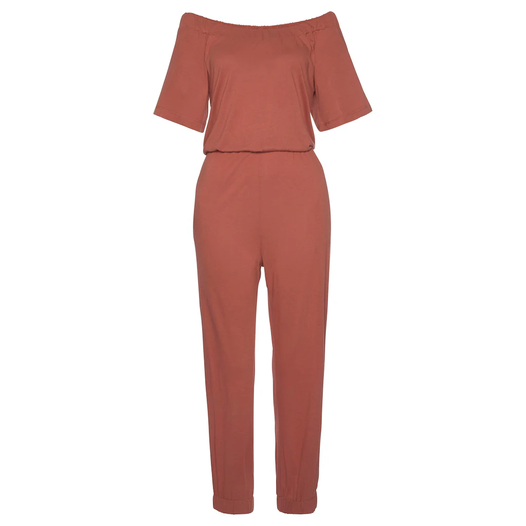 LASCANA Overall Im Carmenstyle Sommerlicher Jumpsuit Mit Taschen Schulterferfrei