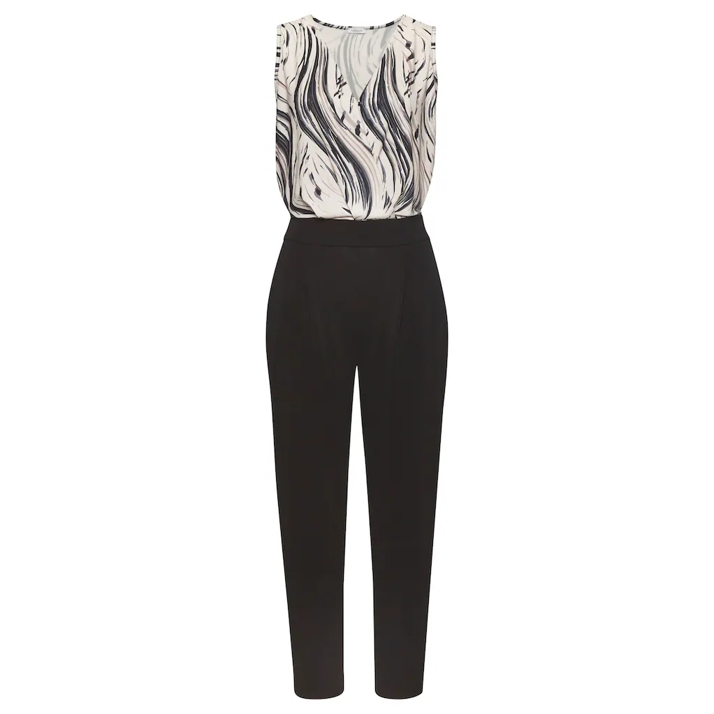 LASCANA Overall Mit Bedrucktem Oberteil Eleganter Jumpsuit Business-Look Festlich