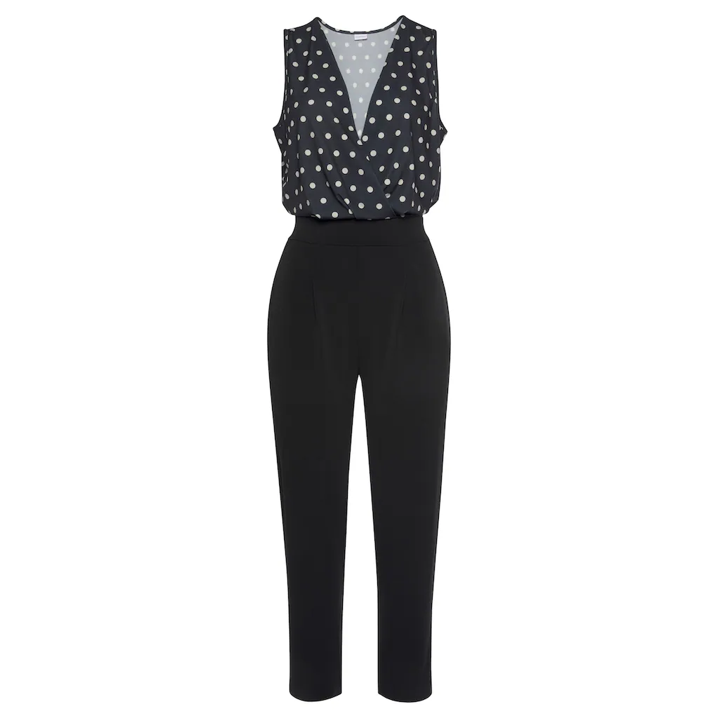 LASCANA Overall Mit Bedrucktem Oberteil Eleganter Jumpsuit Mit V-Ausschnitt