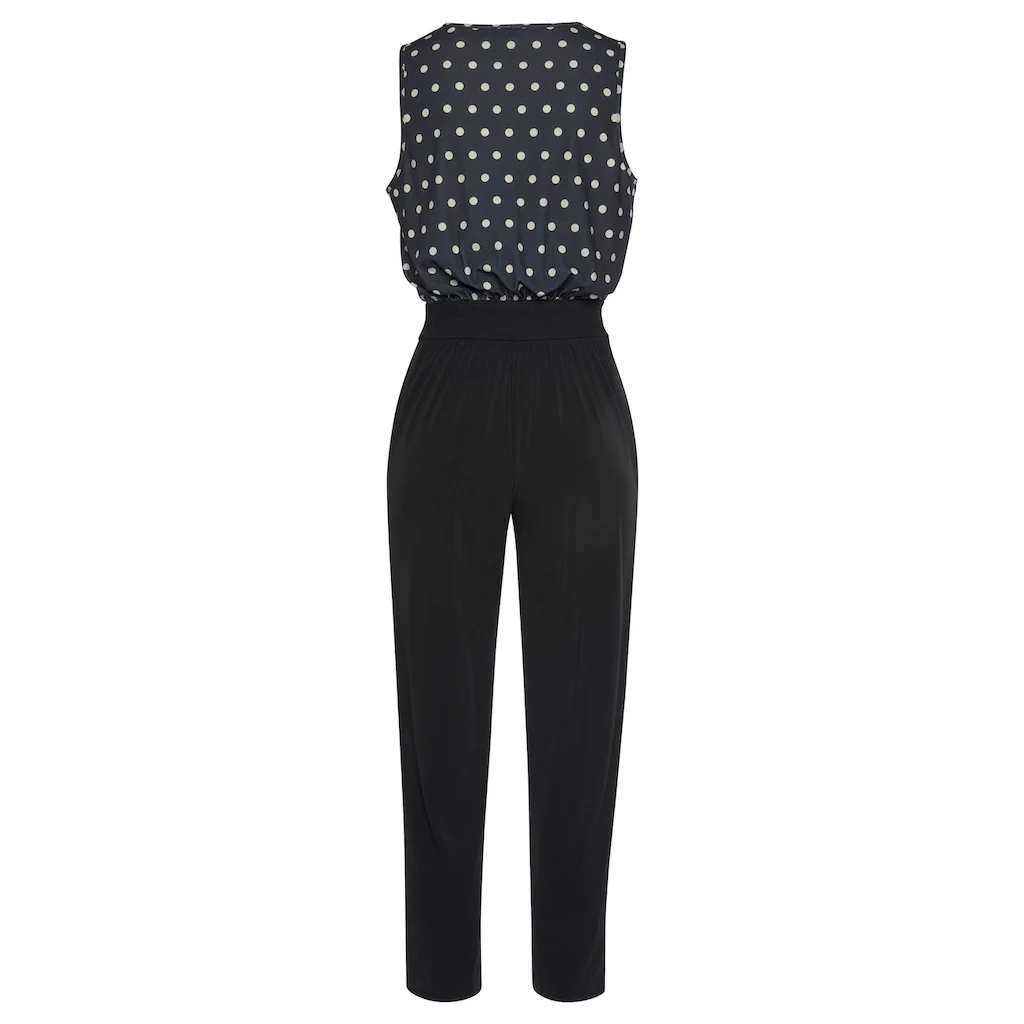 LASCANA Overall Mit Bedrucktem Oberteil Eleganter Jumpsuit Mit V-Ausschnitt