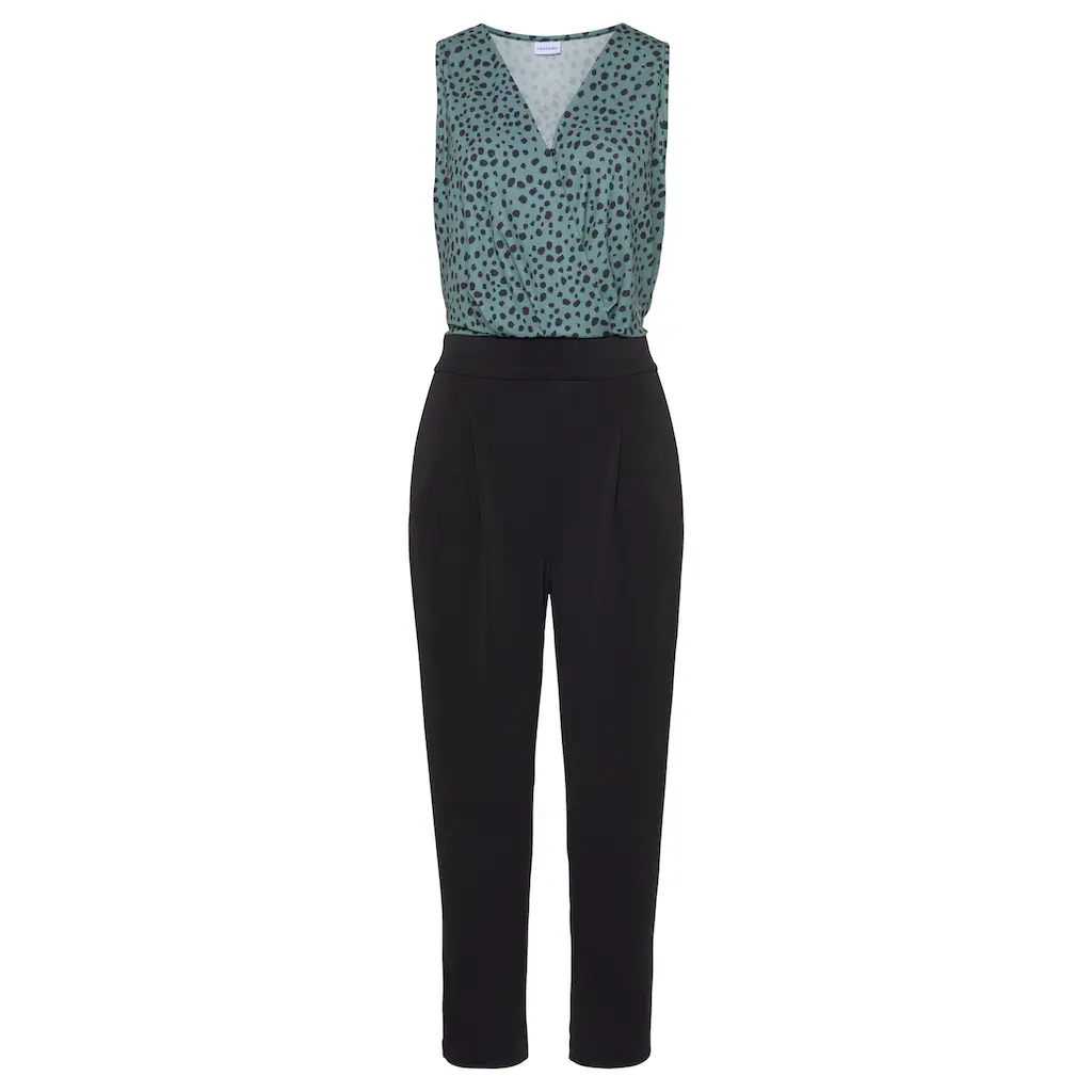 LASCANA Overall Mit überlappendem Oberteil Eleganter Jumpsuit Business-Look