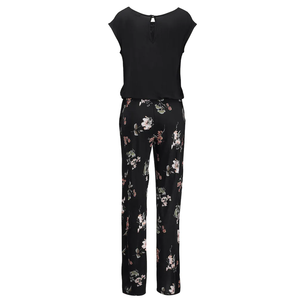 LASCANA Overall Mit Weitem Bein Und Taschen Lockerer Jumpsuit Sommerlich