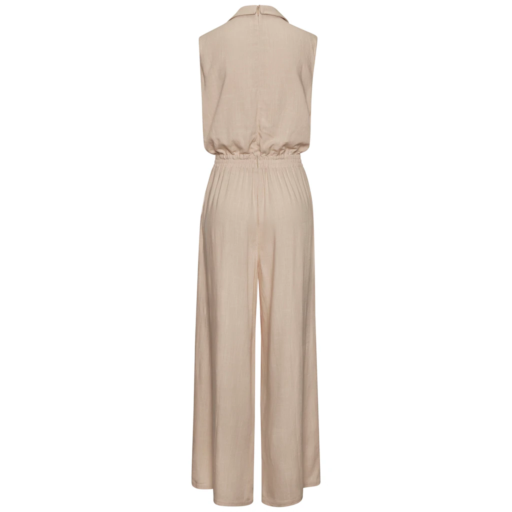 LASCANA Overall Mit Weitem Bein Webware Mit Leinen