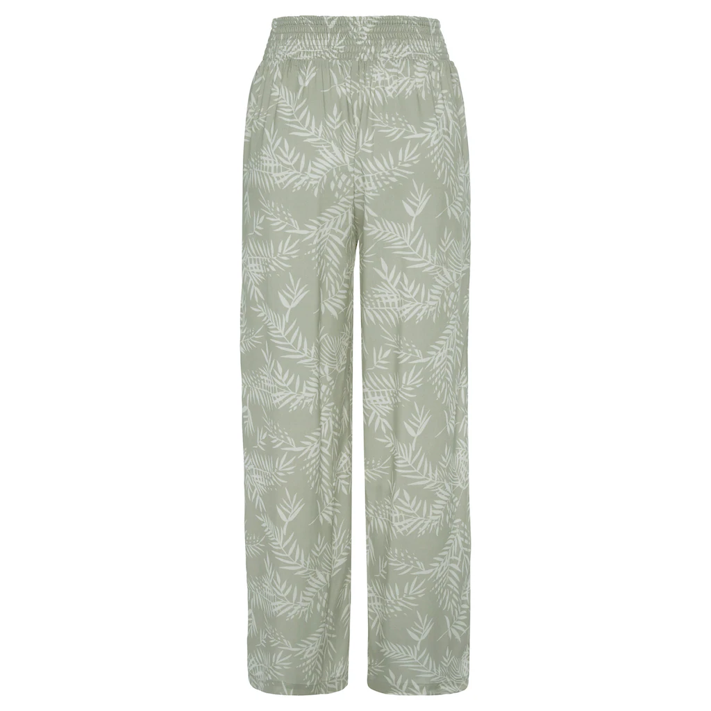 LASCANA Palazzohose Aus Gekreppter Viskose Mit Elastischem Smokbündchen Stoffhose