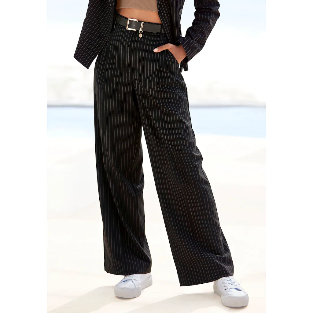 LASCANA Palazzohose im Business-Look elegante Anzughose mit Nadelstreifen