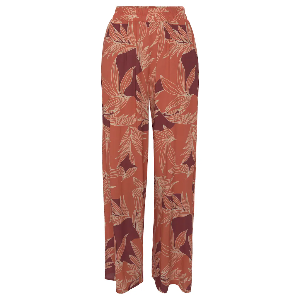 LASCANA Palazzohose Mit Alloverprint Und Taschen Wide-Leg Stoffhose