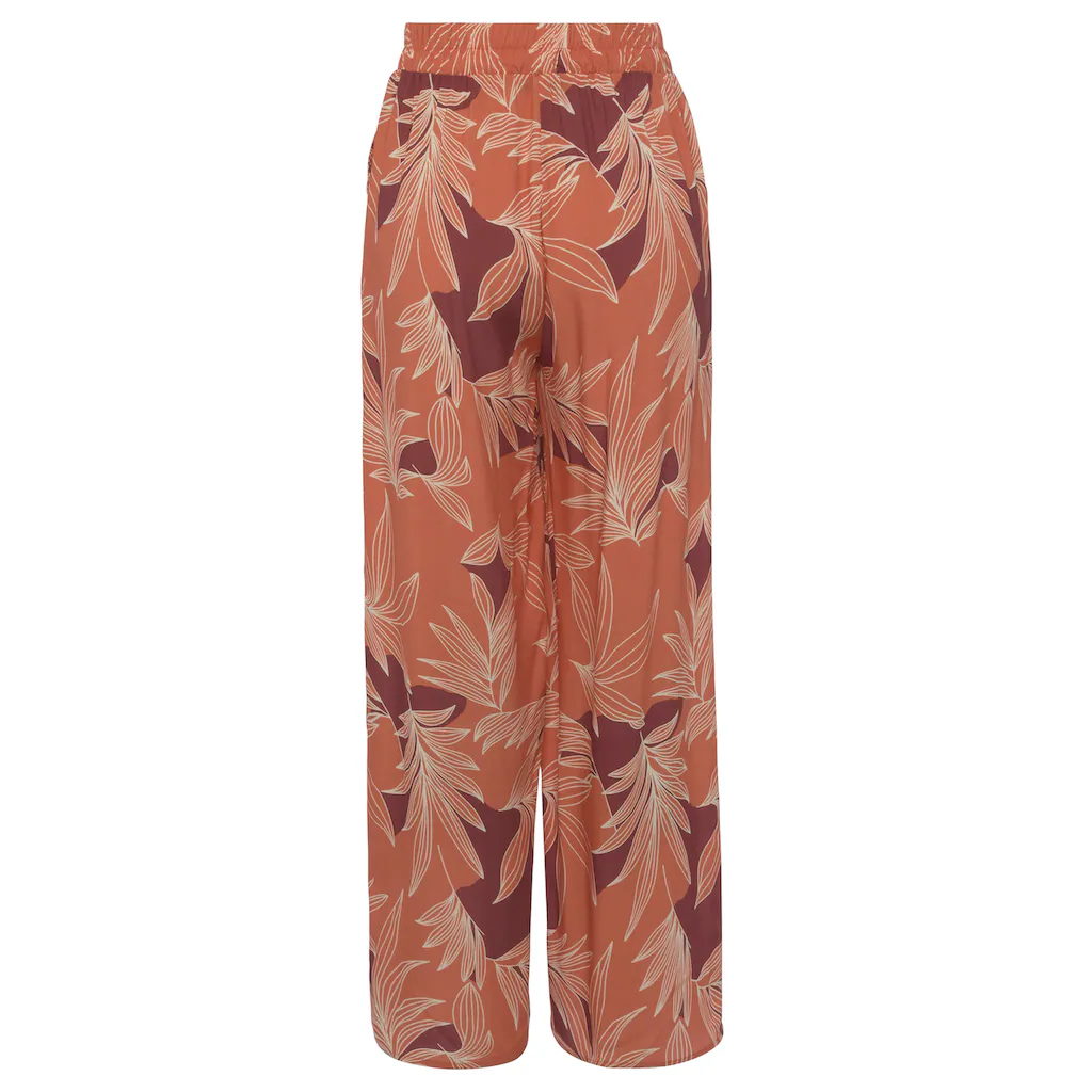 LASCANA Palazzohose Mit Alloverprint Und Taschen Wide-Leg Stoffhose
