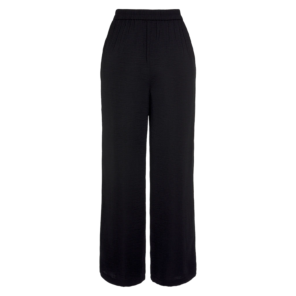 LASCANA Palazzohose Mit Zierknöpfen Und Bequemen Bund Elegante Stoffhose Mit Taschen