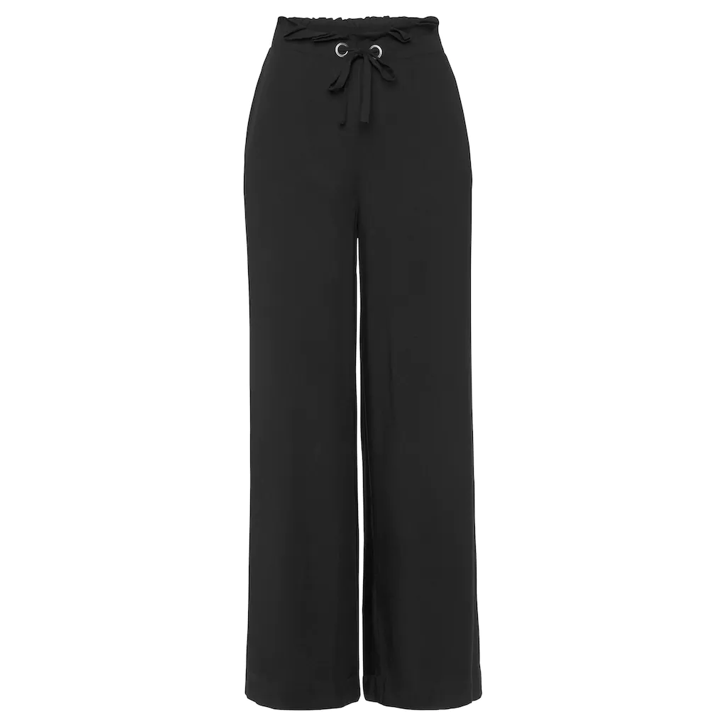 LASCANA Paperbag-Hose Mit Weitem Bein Und Taschen Wide-Leg Stoffhose Casual Elegant