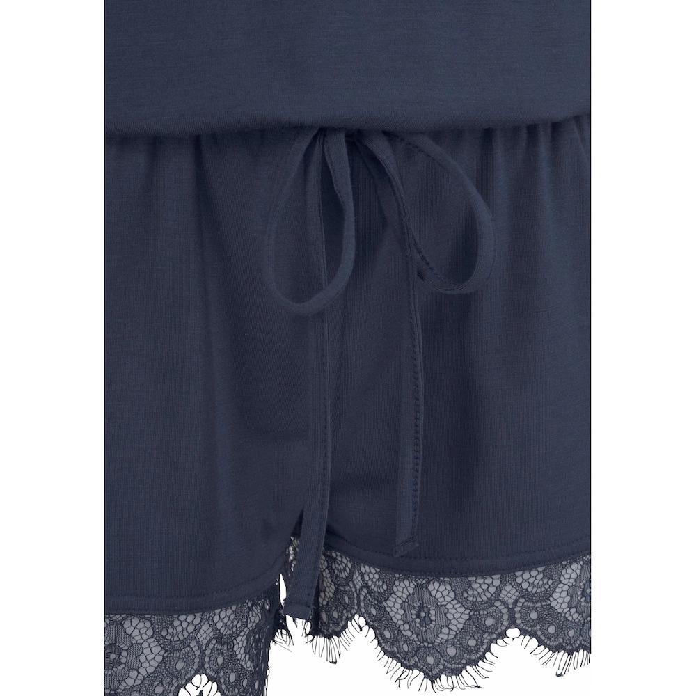 LASCANA Playsuit Mit Spitzensaum