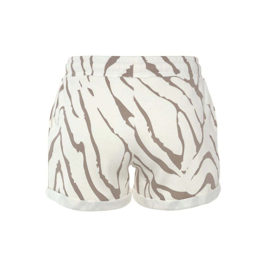 LASCANA Relaxshorts Mit Seitlichen Taschen Und Logostickerei Loungewear